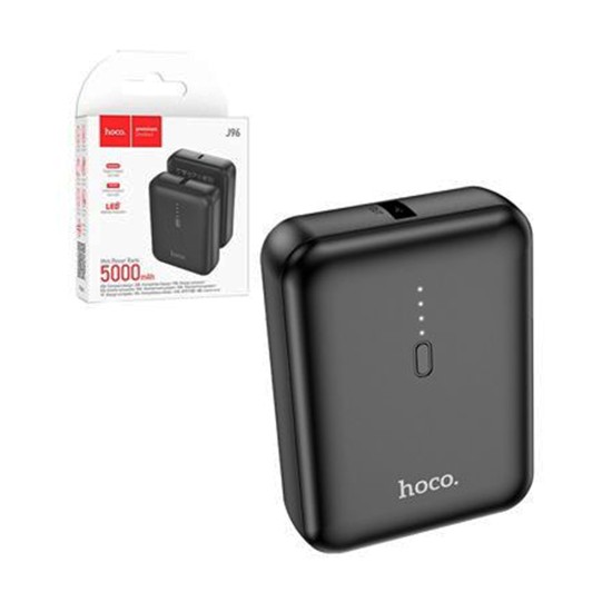 Power Bank Pequeño Hoco J96 Strider Tipo-C 5000mAh Negro Power Bank Pequeño Hoco J96 Strider Tipo-C 5000mAh Negro
